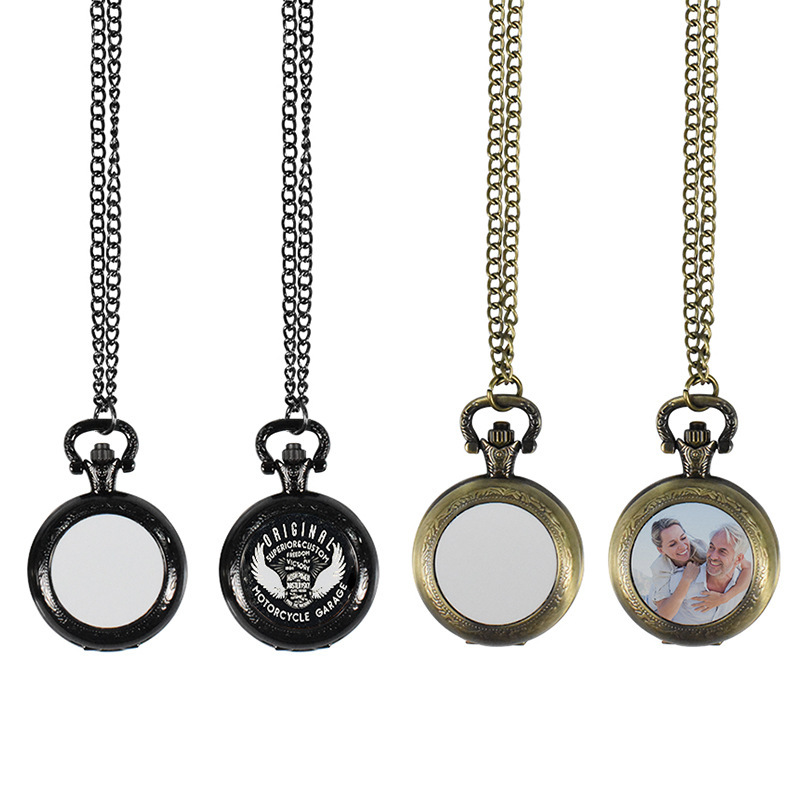 Vintage Fashion Jewelry Necklaces - Klassieke vintage metalen zakhorloge hanger ketting