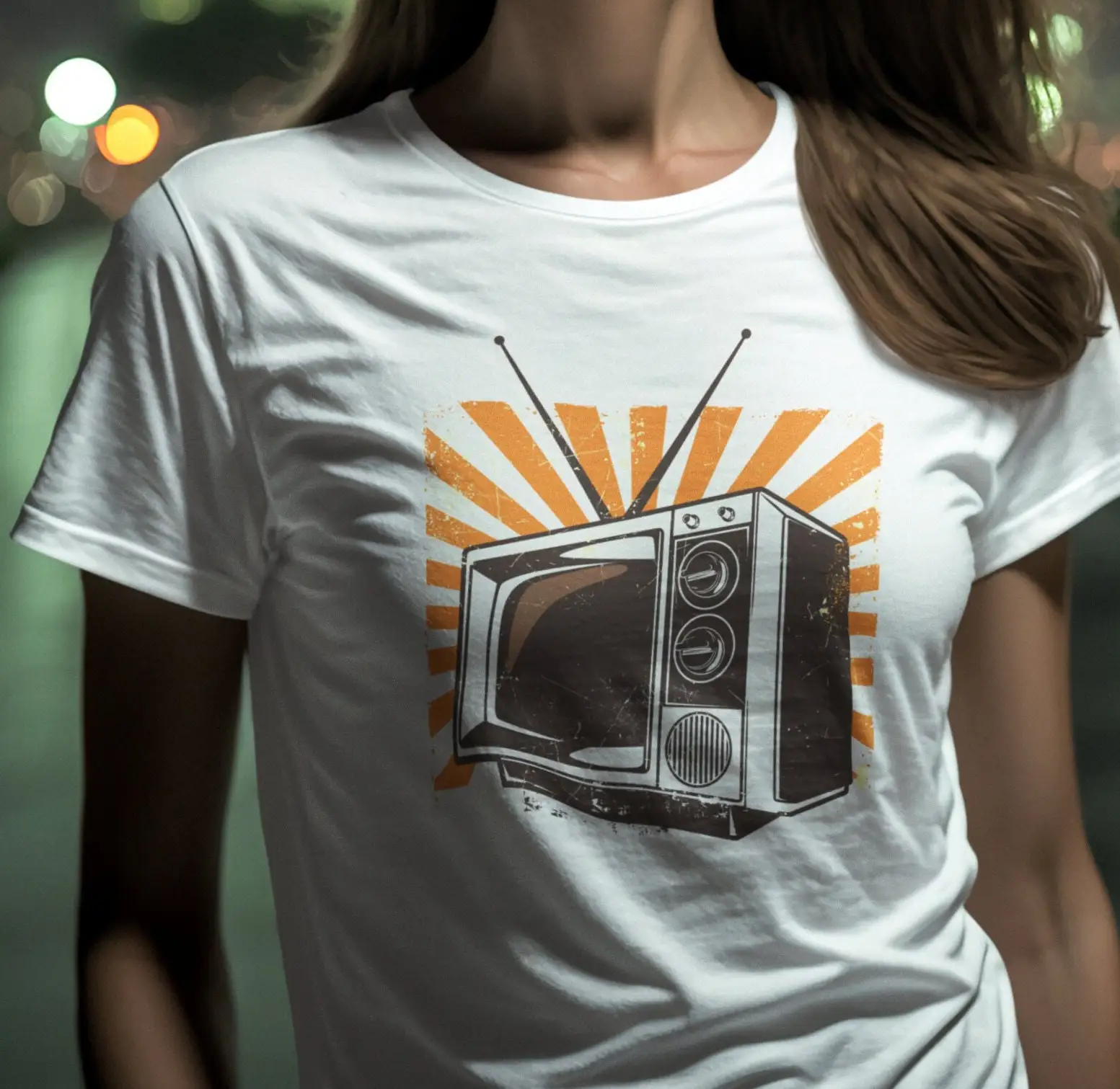 Vintage Fashion History - Jaren '70 Vintage TV-liefhebber T-shirt Klassieke
