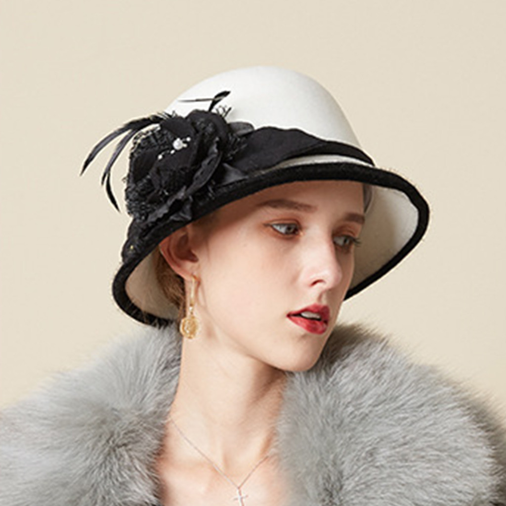 Vintage Fashion Hats - Dames elegante Britse stijl mode-baret-schildershoed met