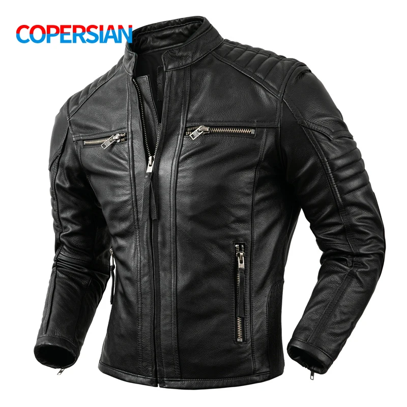 Vintage Fashion Outfits Men - 2023 Nieuwe Motorfiets Causale Vintage Leren
