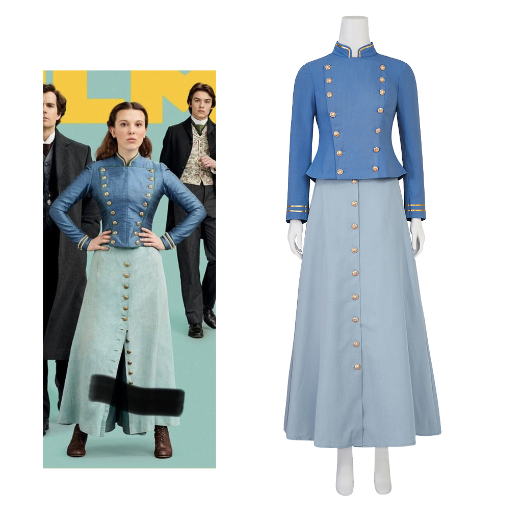 Vintage Slip Dress - Film Cosplay Enola Holmes 2 Cosplay