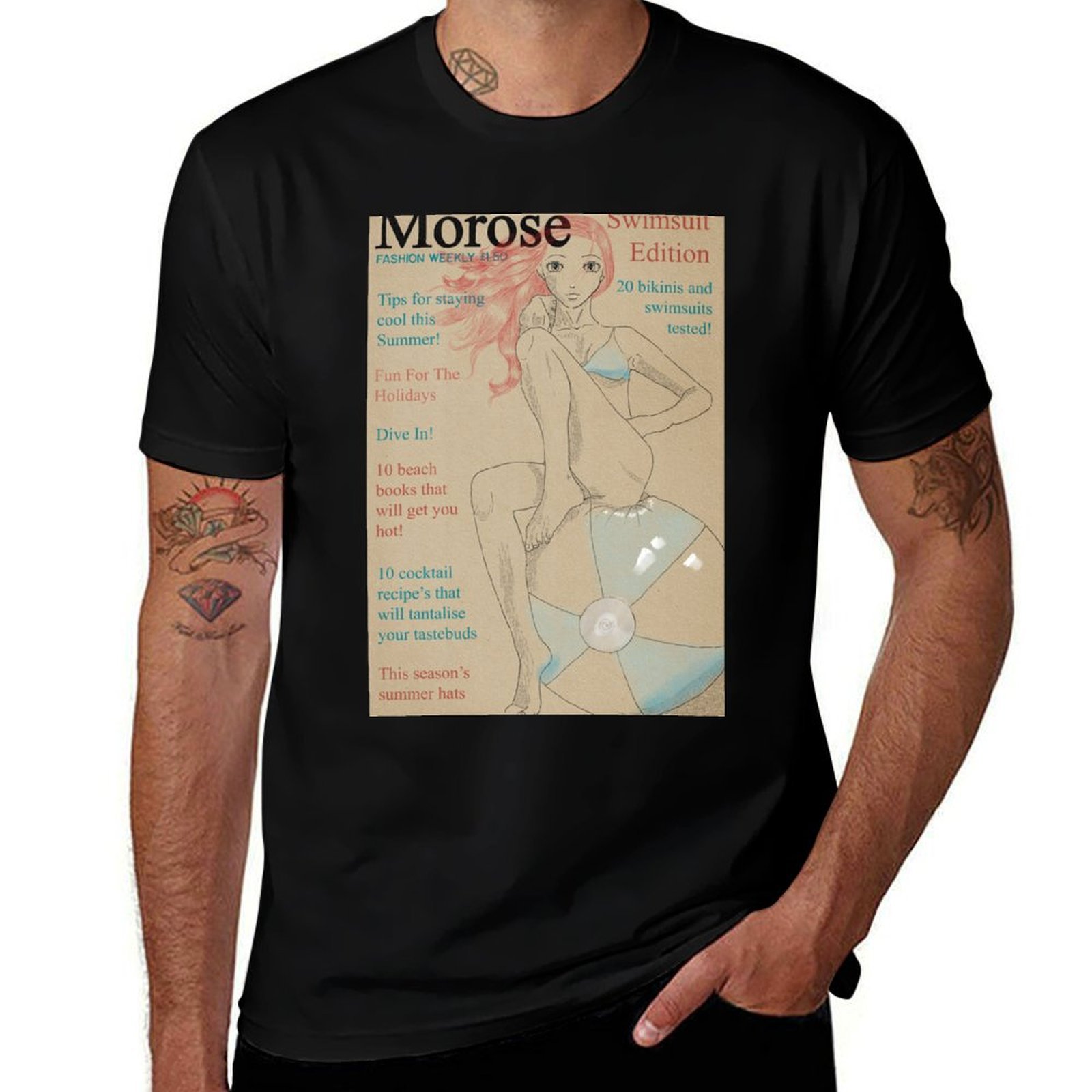 Vintage Fashion Magazine Covers - Retro, vintage mode tijdschriftomslag zomerzwempak en