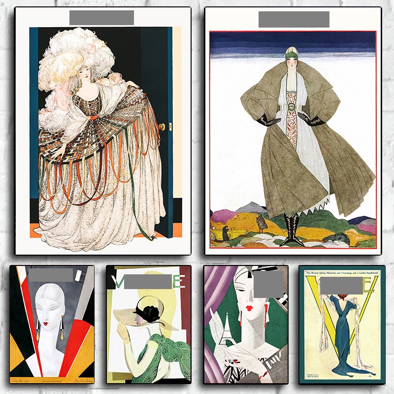 Vintage Fashion Magazine Covers - Klassiekers Old Fashion Magazine Cover Posters