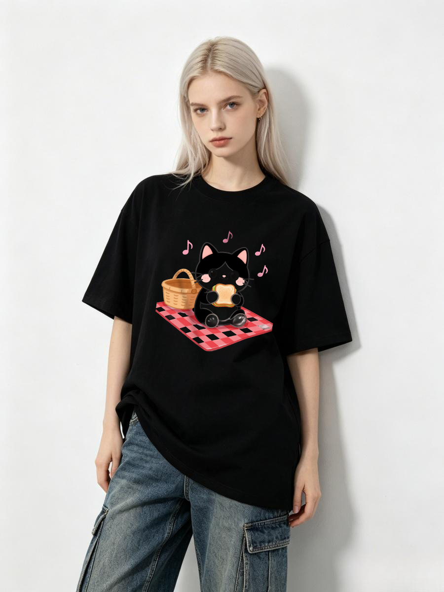 Retro Vintage Korean Fashion - T-shirt vrouw retro vintage jaren 90