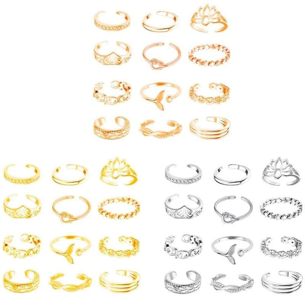 Vintage Fashion Rings - Alloy Strand Voetaccessoires Lotus Bloem Mode