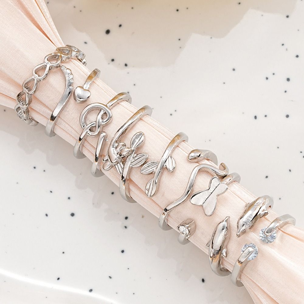 Vintage Fashion Rings - Prachtige vintage hartvormige teenringen, openbare vlinder