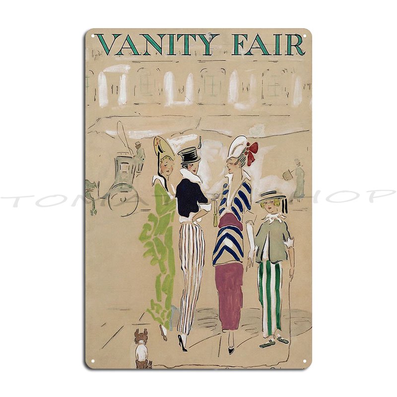 Vintage Fashion Magazine Covers - Klassieke vintage mode-tijdschriftomslag metalen plaquette poster