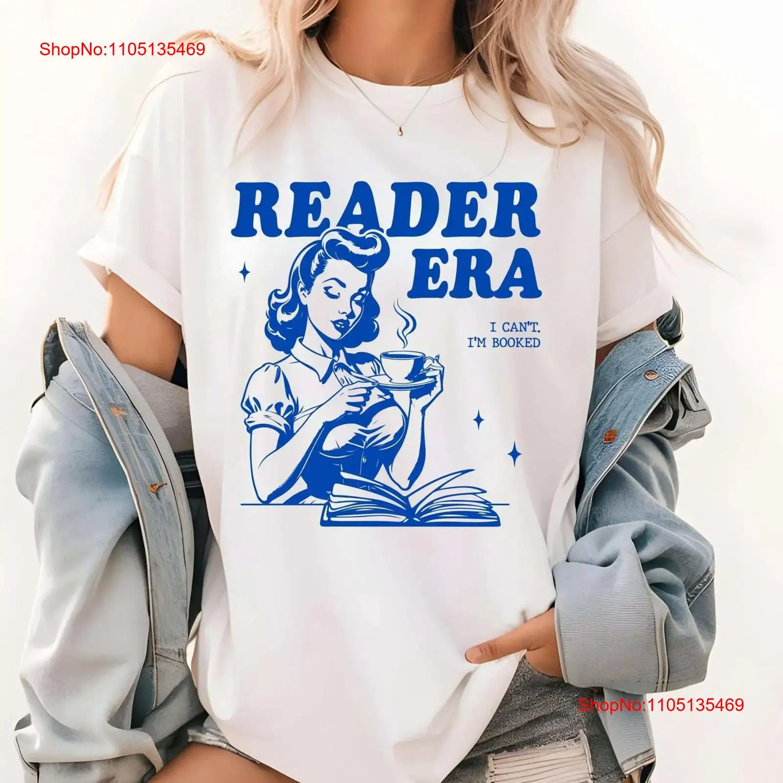 Vintage Fashion Eras - Reader Era T-shirt Boekenliefhebber voor Club