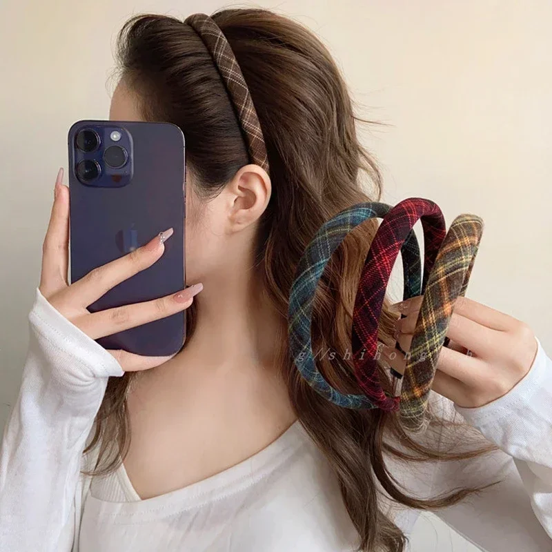 Elegante geruite bezel haarban - Retro Vintage Korean Fashion recensie en prijs