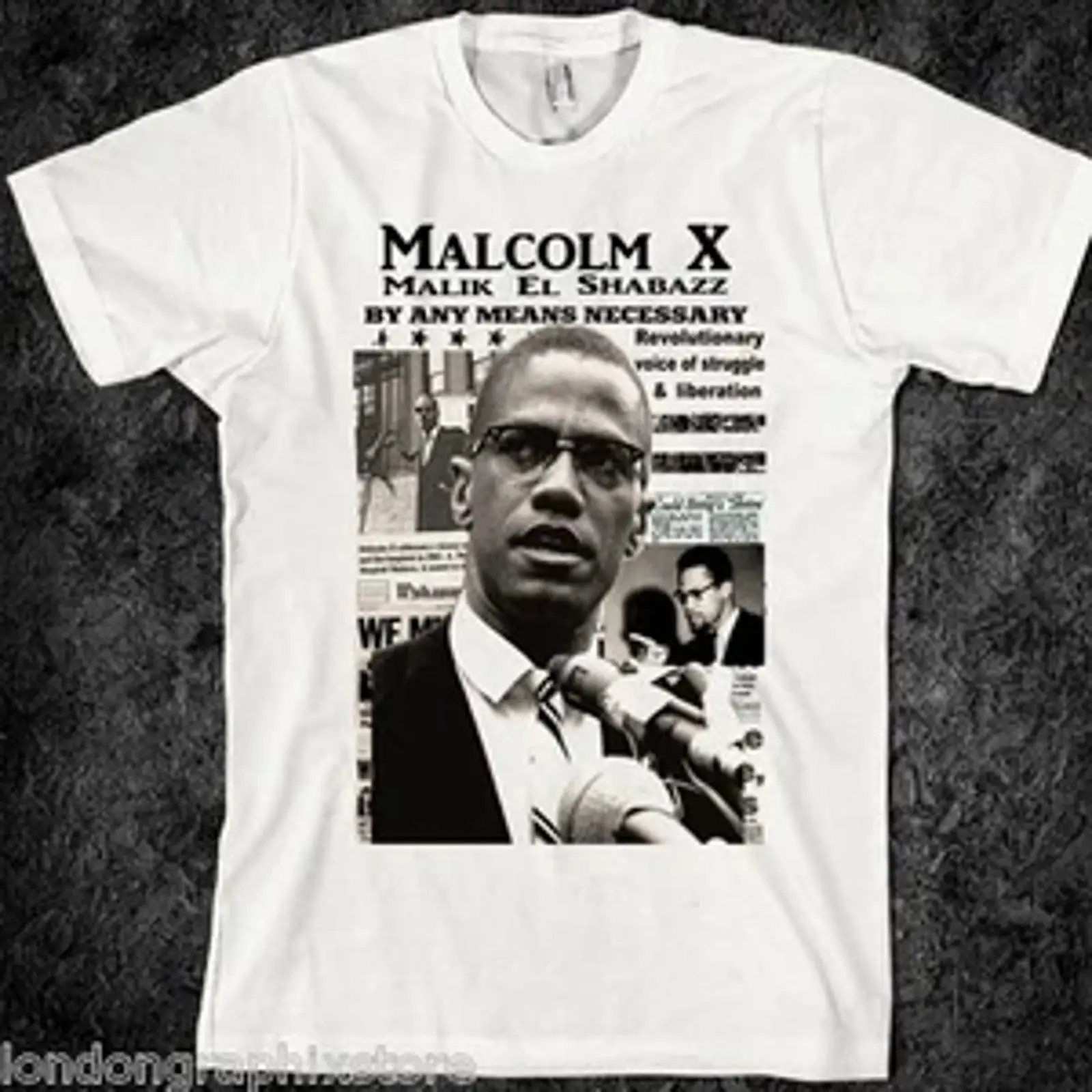 Malcolm X T-shirt Zwart Histor - Vintage Fashion History recensie en prijs