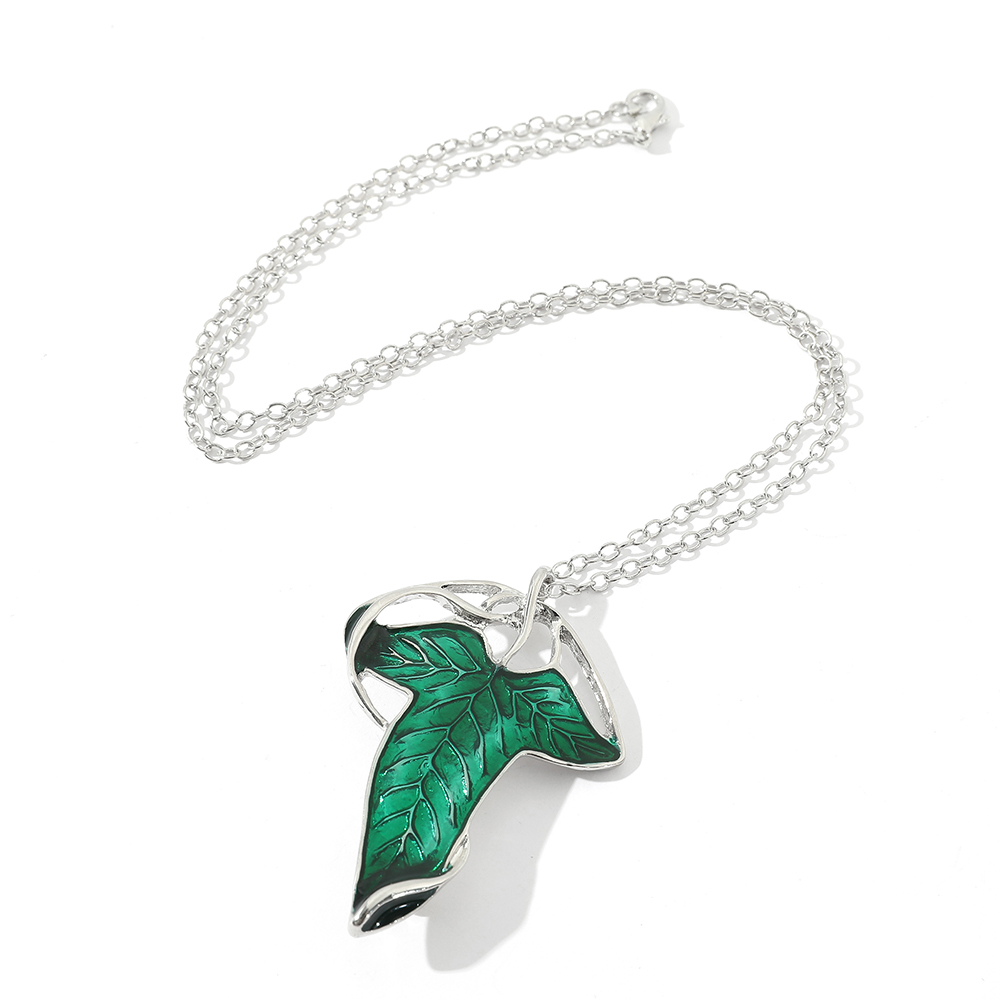 Vintage groene blad hanger ket - Vintage Fashion Jewelry Necklaces recensie en prijs