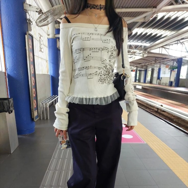 Herfst Y2K Harajuku Retro T-sh - Retro Vintage Korean Fashion recensie en prijs