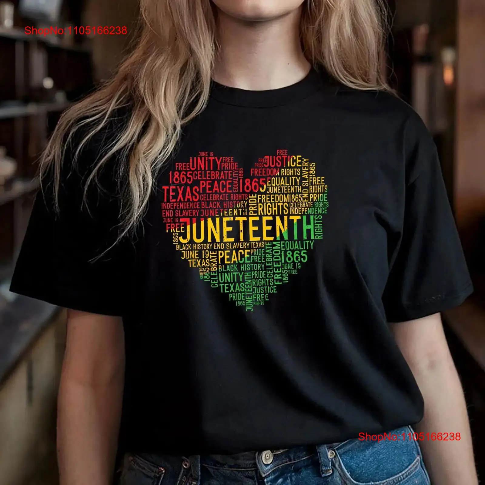 Juneteenth Heart T-shirt Zwart - Vintage Fashion History recensie en prijs
