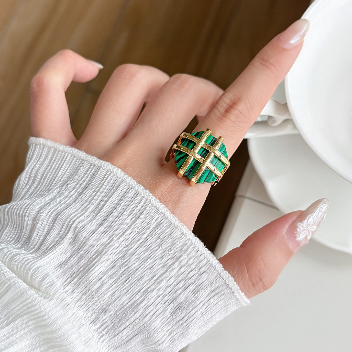 Vintage gouden gevlochten grid - Vintage Fashion Rings recensie en prijs