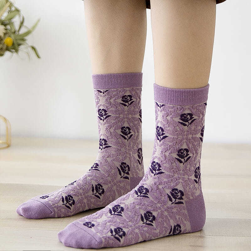 Mode Paars Bloemen Borduren Vr - Retro Vintage Korean Fashion recensie en prijs