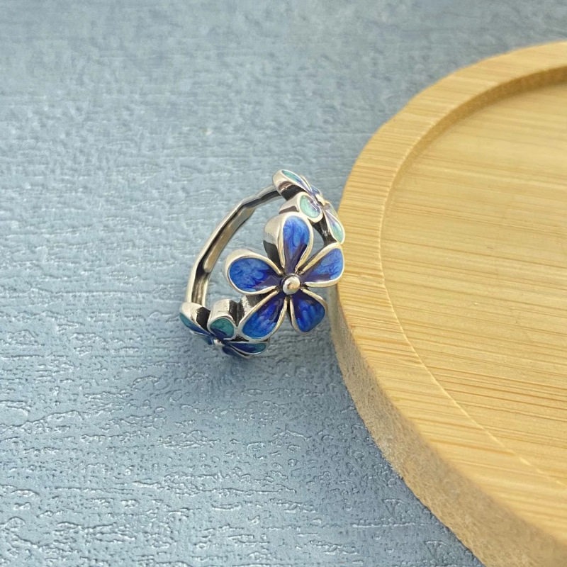 Emaille bloemenring met verste - Vintage Fashion Rings recensie en prijs